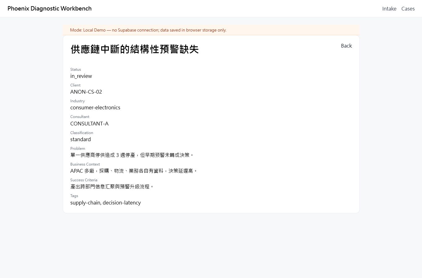 診斷工作台匿名案件詳情